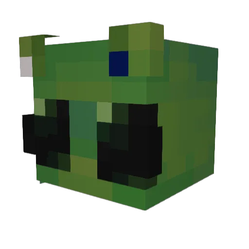 jiik_ Minecraft avatar head, 3D render