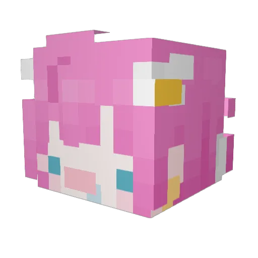 jiji_52 Minecraft avatar head, 3D render