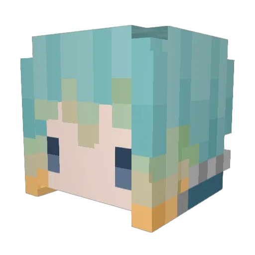 jijinuco Minecraft avatar head, 3D render