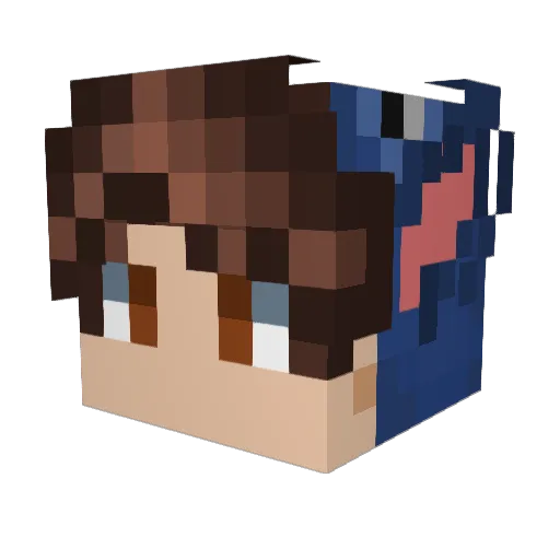 jijl Minecraft avatar head, 3D render