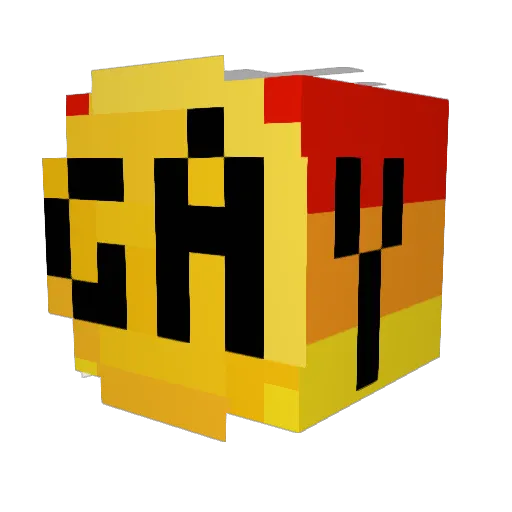 jijom Minecraft avatar head, 3D render