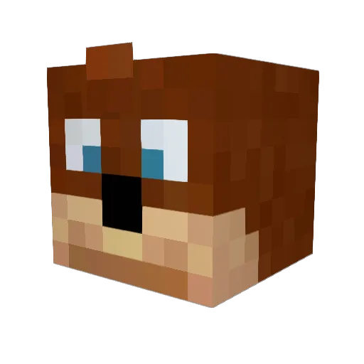jikesy Minecraft avatar head, 3D render