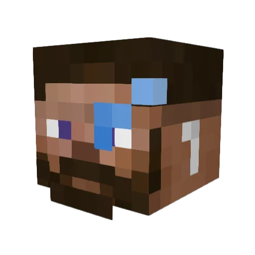jikmnhy Minecraft avatar head, 3D render