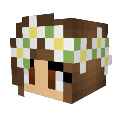 jill_kuskus Minecraft avatar head, 3D render