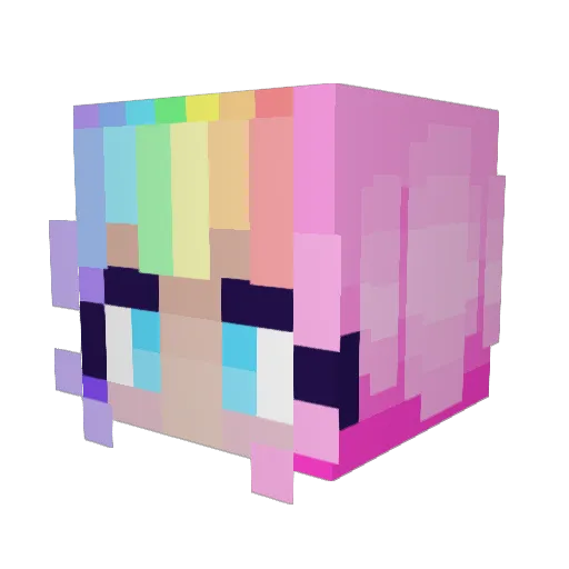 jilly_fish Minecraft avatar head, 3D render
