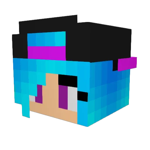 jillybean605 Minecraft avatar head, 3D render
