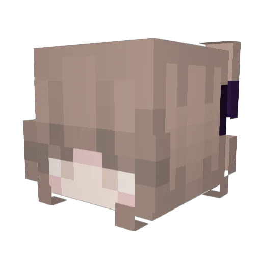 jilobu Minecraft avatar head, 3D render