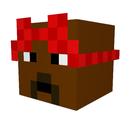 jimbam Minecraft avatar head, 3D render