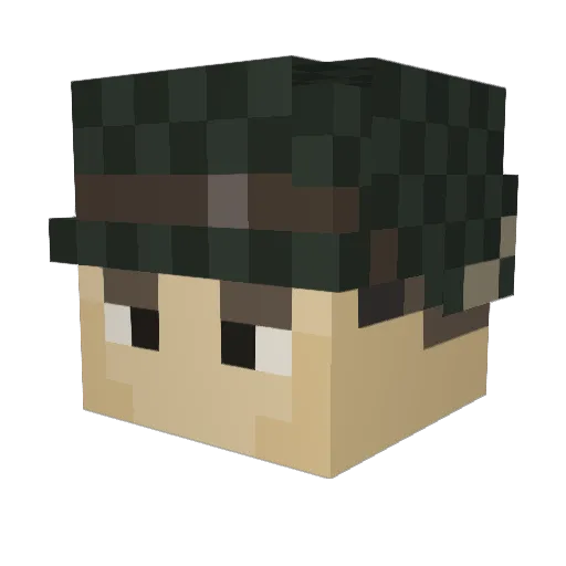 jimboSoup Minecraft avatar head, 3D render