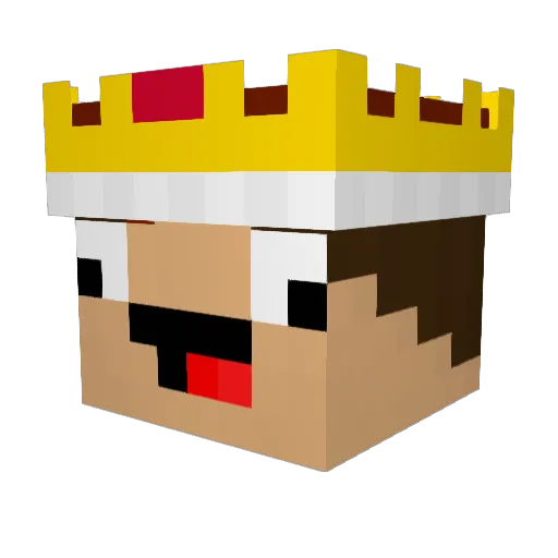 jimboline Minecraft avatar head, 3D render
