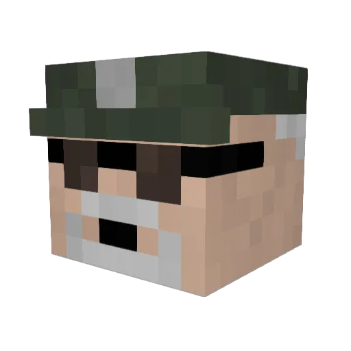 jimbomcdeans Minecraft avatar head, 3D render