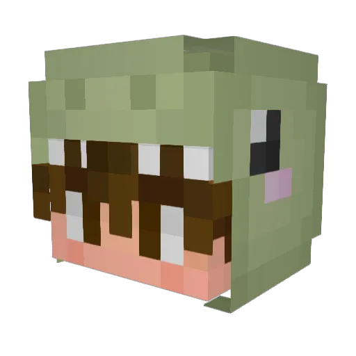 jimbooo_ Minecraft avatar head, 3D render