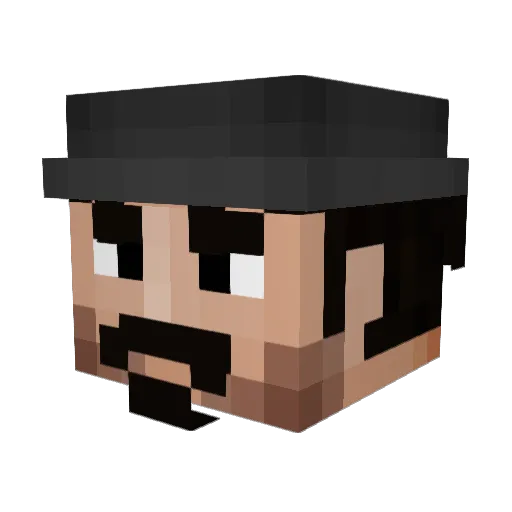 jimboryanski Minecraft avatar head, 3D render