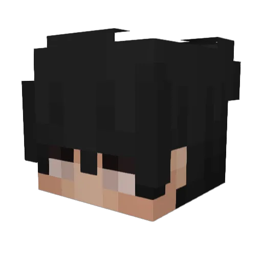 jimelon Minecraft avatar head, 3D render