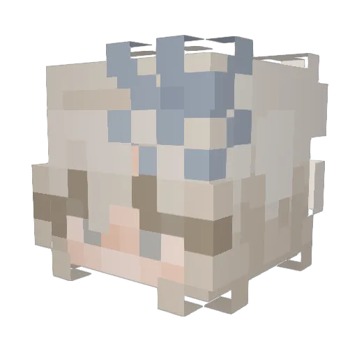 jimin1202 Minecraft avatar head, 3D render
