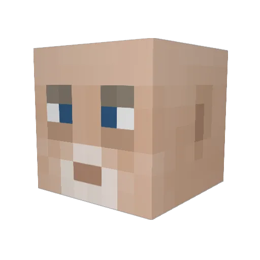 jimkara Minecraft avatar head, 3D render