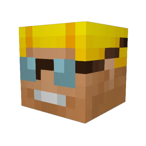 jimleeman Minecraft avatar head, 3D render