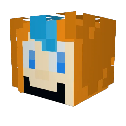 jimmernet73 Minecraft avatar head, 3D render