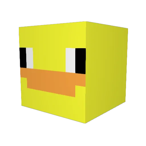 jimmif Minecraft avatar head, 3D render