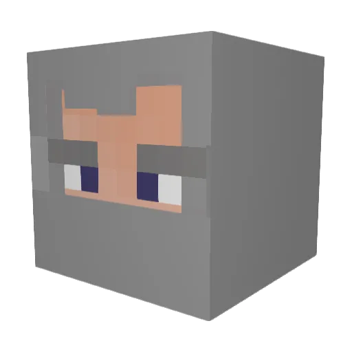 jimmino_ Minecraft avatar head, 3D render