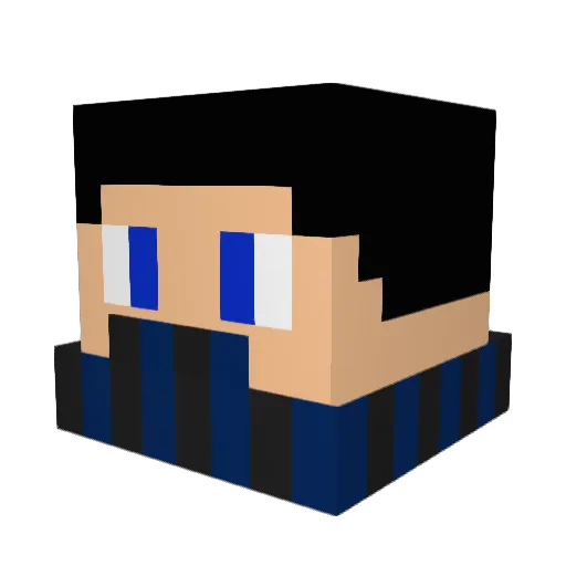 jimmk Minecraft avatar head, 3D render