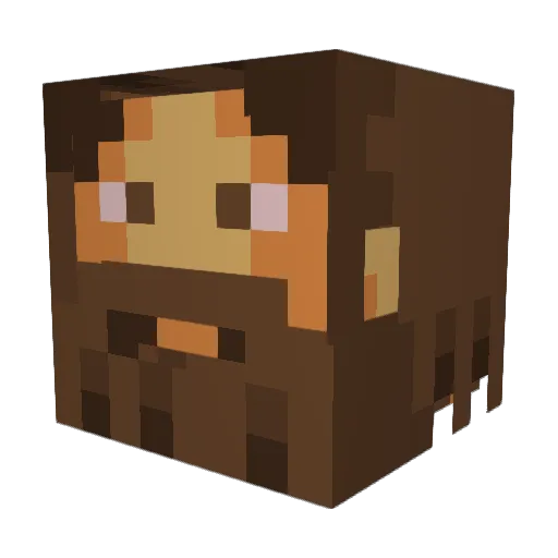 jimmydahOG Minecraft avatar head, 3D render