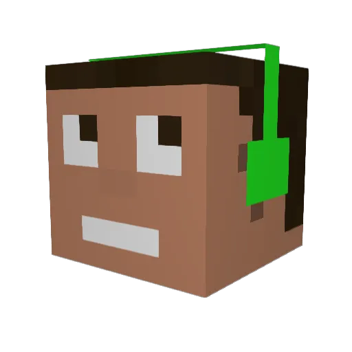 jimmyneedles Minecraft avatar head, 3D render