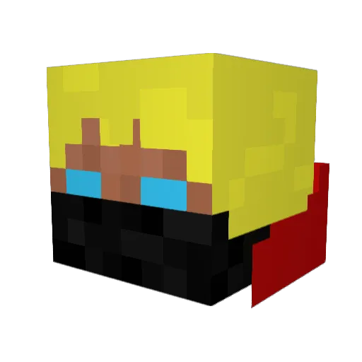 jimmys_XXL Minecraft avatar head, 3D render