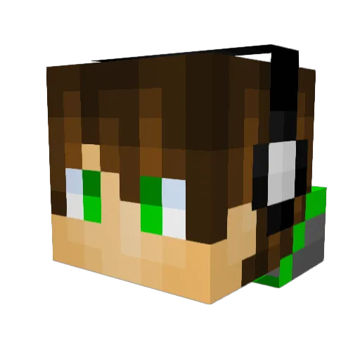 jimmyskinsley Minecraft avatar head, 3D render