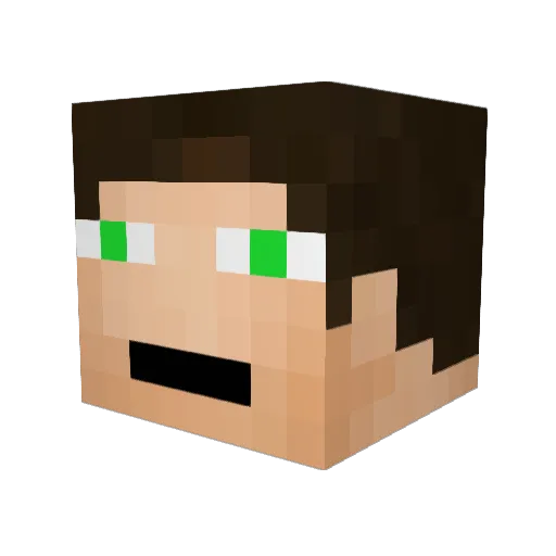 jimnya Minecraft avatar head, 3D render