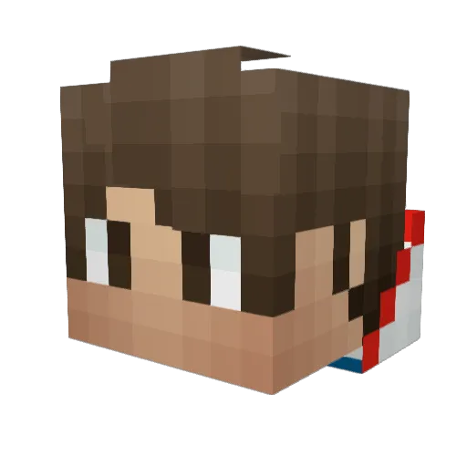jimoplazz Minecraft avatar head, 3D render