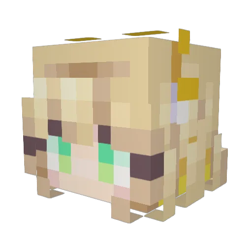 jin_si_rang Minecraft avatar head, 3D render
