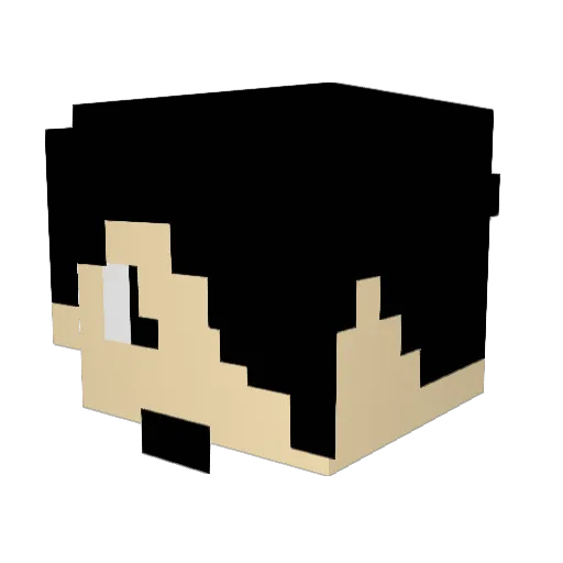 jin_t Minecraft avatar head, 3D render