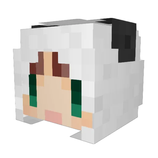 jin_the_magic Minecraft avatar head, 3D render
