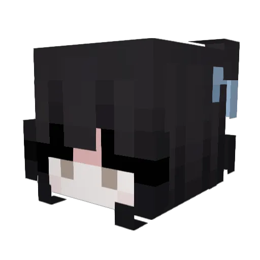 jin_vely_ Minecraft avatar head, 3D render