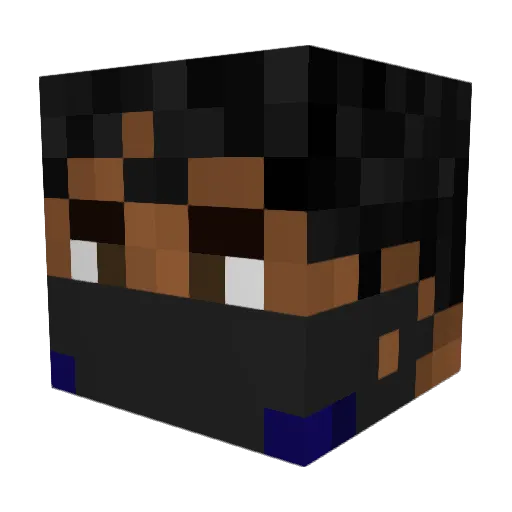 jinalk Minecraft avatar head, 3D render