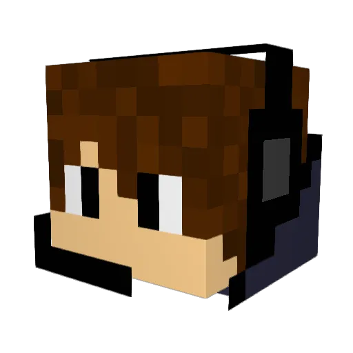 jinchy Minecraft avatar head, 3D render