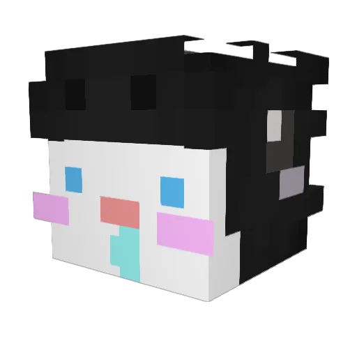 jing__lan Minecraft avatar head, 3D render