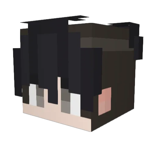 jing_niz Minecraft avatar head, 3D render