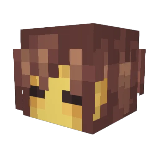 jing_song Minecraft avatar head, 3D render
