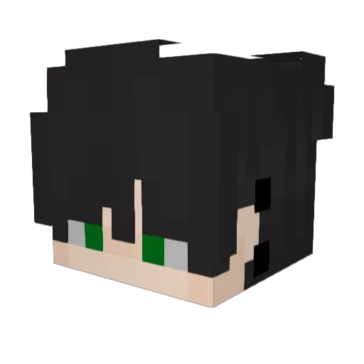 jingchao Minecraft avatar head, 3D render