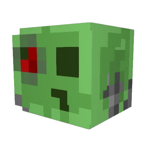 jinglebellsoup Minecraft avatar head, 3D render
