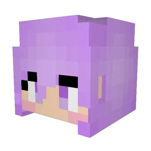 jingune Minecraft avatar head, 3D render