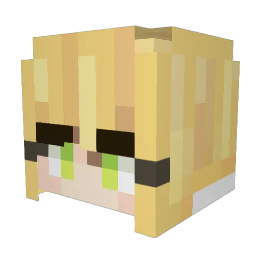 jinhaWOT Minecraft avatar head, 3D render