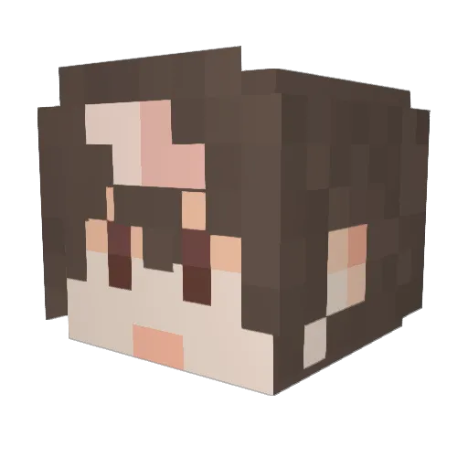 jinhai Minecraft avatar head, 3D render