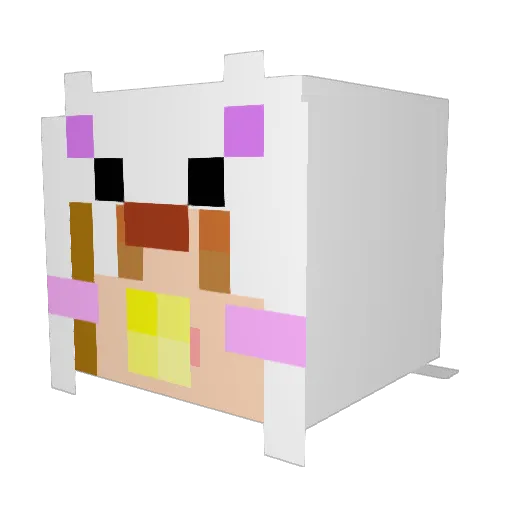 jini77 Minecraft avatar head, 3D render