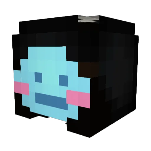 jinie_ Minecraft avatar head, 3D render