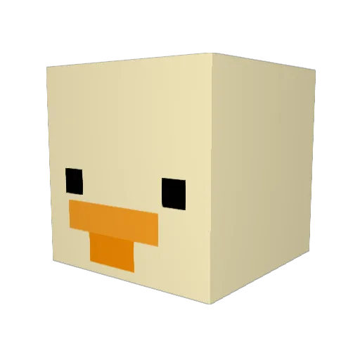 jiniminion Minecraft avatar head, 3D render