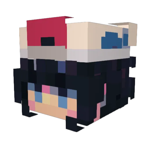 jinjoobread Minecraft avatar head, 3D render