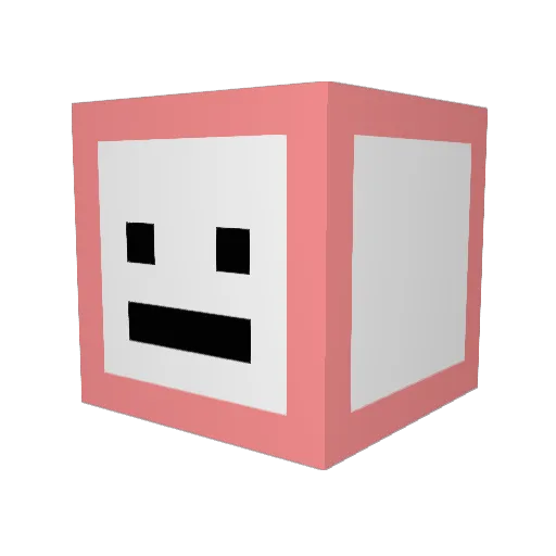 jinkyeong Minecraft avatar head, 3D render